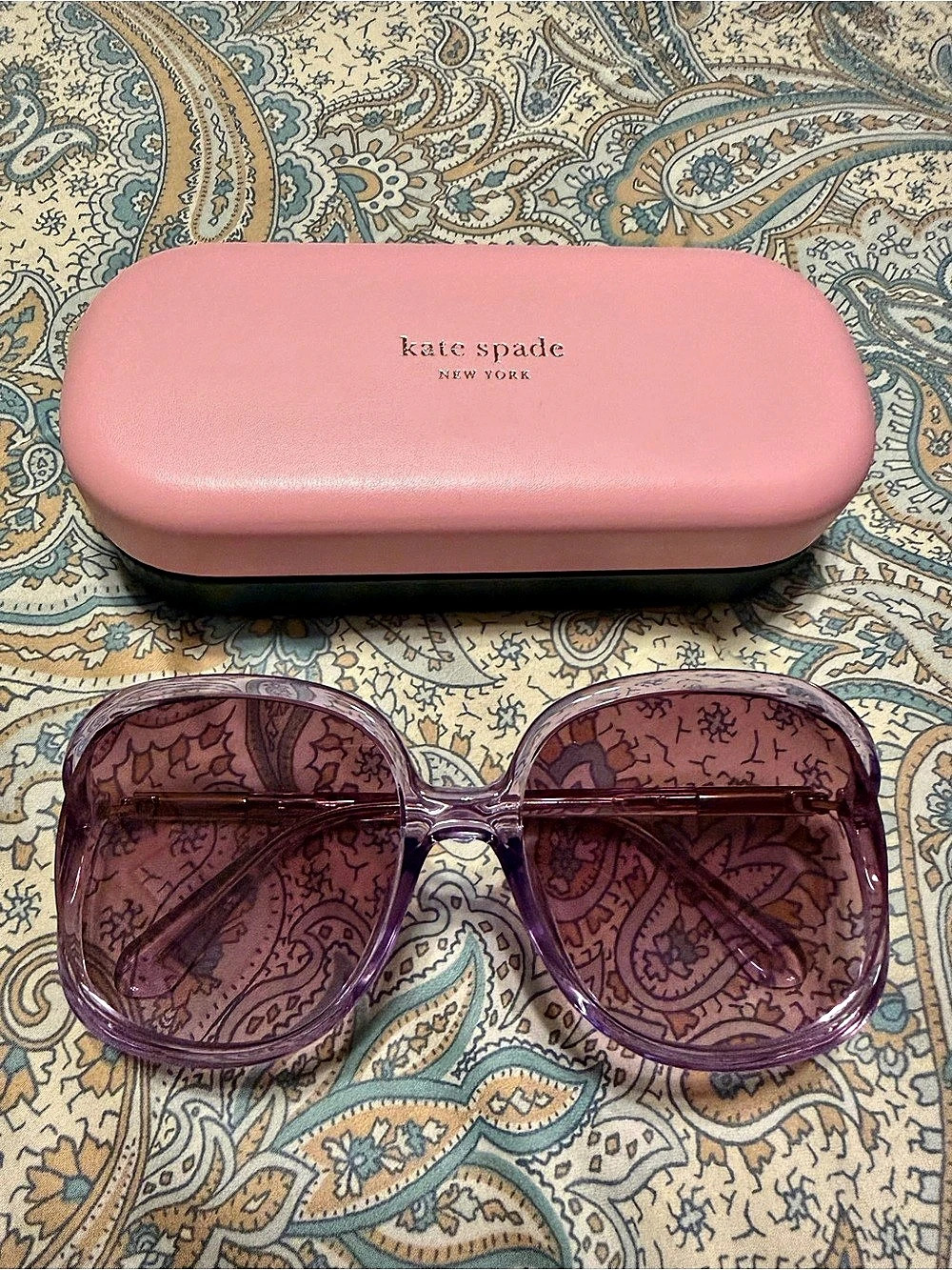 NWOT Kate Spade Purple Sunglasses with Case